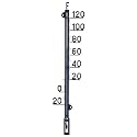 Outside Wall Thermometer Black 15 inch tall
