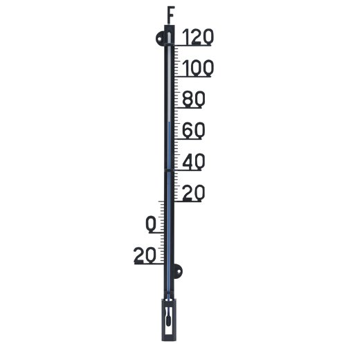 Outside Wall Thermometer Black 15 inch tall