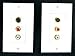 Electronics : (02) - White S-Video Wall Plates With Left and Right Audio Jacks