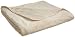 All Seasons Collection Micro Fleece Plush Solid Twin Blanket, Ivory
