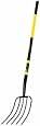 Truper 30323 Tru Pro Manure Fork, 5-Tine, Fiberglass Handle, 10-Inch Grip, 50-Inch