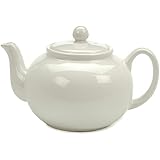 RSVP White 6 cup Stoneware Chai Teapot
