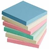 Adhesive Notes, 3'x3', Assorted Pastel