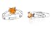 Princess Cut Citrine Ring Sterling Silver