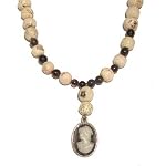 Iolite Necklace 02 Choker Crystal Healing Picture Jasper White Cameo Lady 13