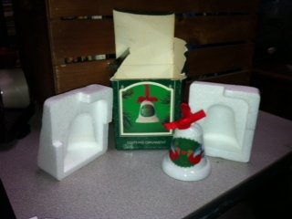 1986 Hallmark Keepsake Grand Parents Porcelain Bell Ornament