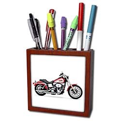 Tile Pen Holder Picturing Picturing Harley-Davidson Motorcycle