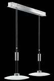 Halogen Pendelleuchte Shine Pendant, 2-flammig, Matt/Chrom – Fischer 16532