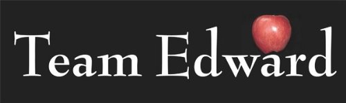Team Edward; Bumper Sticker/Decal
