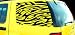 Exterior Mounted Solid Vinyl Visorscapes - Tribal Art-Yellow Jacket 66 x 12