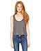 Bella+Canvas Women's Flowy Boxy Cropped Body Tank Top, M, DARK GREY