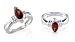 Marquise Cut Garnet Ring Sterling SIlver
