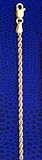 2.00 MM 14kt Diamond Cut Rope Bracelet