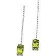 14K White Gold Peridot and Diamond Earrings