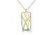 14K Yellow Gold Polish-Finish Hand-Crafted Vineyard Pendant, Enhanced with a Bezel Set Diamonds, Sliding on a 16 Cable-Chain Necklace.