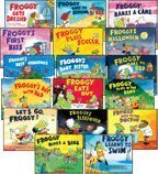 Froggy 17-Book Set (Froggy . . . Bakes a Cake, Eats Out, Gets Dressed, Goes to Bed, Goes to School, Goes to the Doctor, Learns to Swim, Plays in the Band, Plays Soccer, Rides a Bike, Froggy's . . . Baby Sister, Best Christmas, Day with Dad, First Kiss, Halloween, Sleepover, & Let's Go Froggy!)