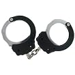 Stainless Steel Chain Handcuff w/Black Overmolded Polymer - Handcuffs - Handcuffs