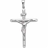 14Kt White Gold Crucifix Pendant