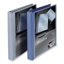 Wilson Jones Metallic Poly Opaque Presentation Binder, 1 Inch Capacity, 8.5 x 11 Inches, Blue