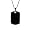 Eve's Addiction Black Plated Small Stainless Steel Dog Tag, 20 inches
