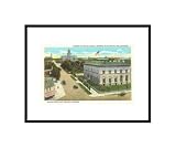 Colfax Avenue, State Capitol, Denver, Colorado Government Institutions Pre-Matted Poster Print, 11x14
