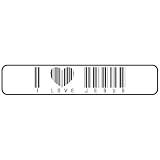 " I LOVE JESUS BAR CODE " STREET SIGN