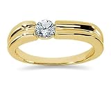 0.35 ctw Men's Diamond Ring in 18K Yellow Gold