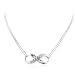 Diamond Accented Infinity Necklace in Sterling Silver