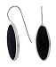 Sterling Silver Oval Onyx Earrings
