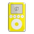 Solid Yellow Design iPod 3G Protective Decal Skin Sticker