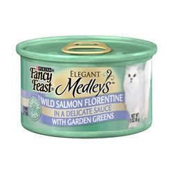 Fancy Feast Elegant Medleys Wild Salmon Florentine with Garden Greens (24/3-oz cans)