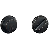 Schlage B60N716 Deadbolt, Keyed 1 Side, Aged Bronze