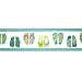 Flip Flops Blue Beach Prepasted Wall Border