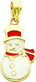 Snowman Charm, 14K Yellow Gold