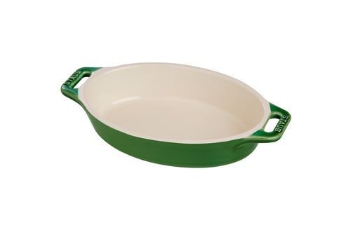 Staub 40510-549-0 Keramik Auflaufform oval, Durchmesser 23 cm, 1 St&uuml;ck, basilikum gr&uuml;n