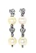 18K white gold and diamond heart pearl earrings
