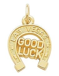 Rembrandt Charms Las Vegas Good Luck Charm, 10K Yellow Gold