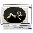 Black Zodiac Sign Aries Italian Charm