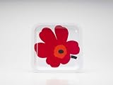 Zak Designs Marimekko Unikko Red Sqaure Salad Plate 21Cm (Pack of 6)
