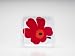 Zak Designs Marimekko Unikko Red Sqaure Salad Plate 21Cm (Pack of 6)