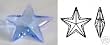 28mm Swarovski Sapphire Blue Star Crystal Prisms