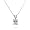 Eve's Addiction Solitaire Sparkling Emerald Cut CZ Sterling Silver Pendant, 16 inches, sterling-silver