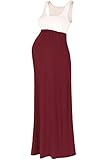 Beachcoco Women's Maternity Contrast Maxi Tank Dress
