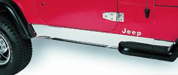 Rampage 7453 Stainless Steel Rocker Panels for 1987-95 Jeep Wrangler