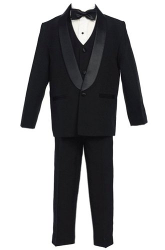 AMJ Dresses Inc 5 Pieces Boys Wedding Tuxedo Suit From Baby to 20