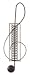Iron CD wall rack, 'Treble Clef'