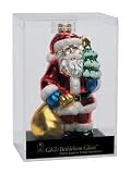 4.5 Santa Claus With Gifts & Tree Glass Christmas Ornament #822200
