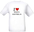 I LOVE SOUTH AUSTRALIA - State-series - White T-shirt