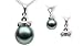 18K white gold Lucy Black Tahitian cultured pearl and diamond pendant