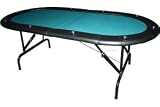 Foldable Oval Poker Table Full Size 84 X 42 w/ Legs